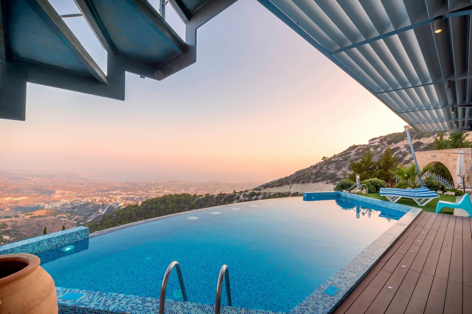Luxury hot tub overlooking nature