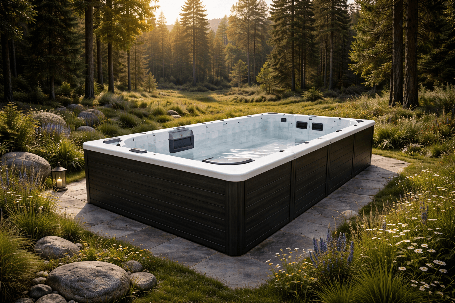 Grand River Spas swim spa designed for swim training and recovery